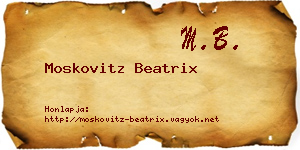 Moskovitz Beatrix névjegykártya